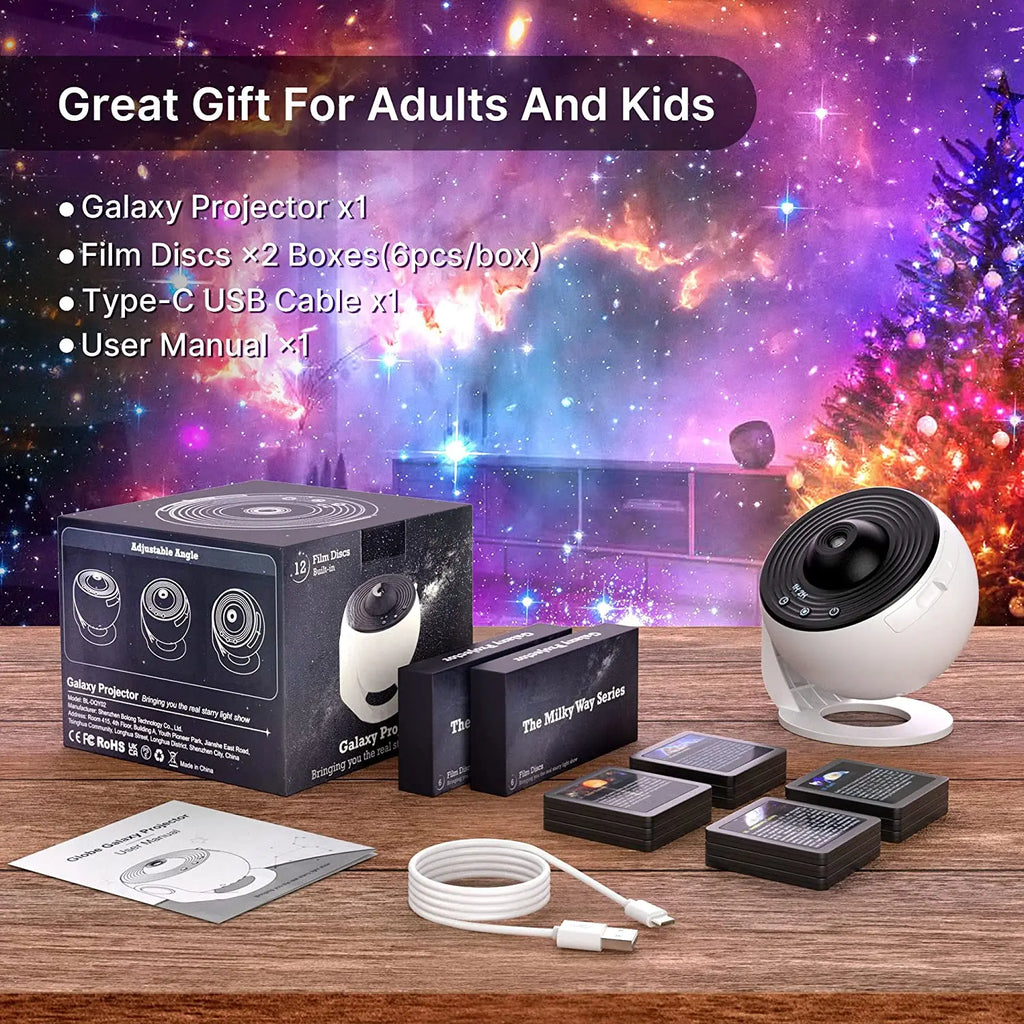 13-in-1 Planetarium Galaxy Projector – HD, 360°, 70m² Coverage, USB