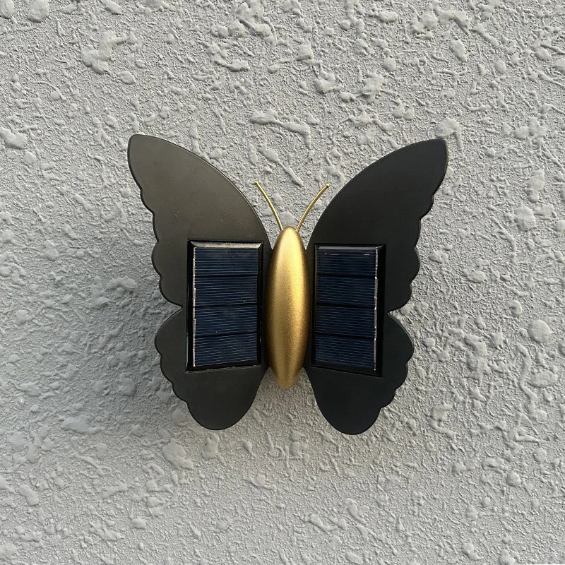Schmetterling Solar-Wandleuchte | LED | Warm & Weiß | Gartendekoration