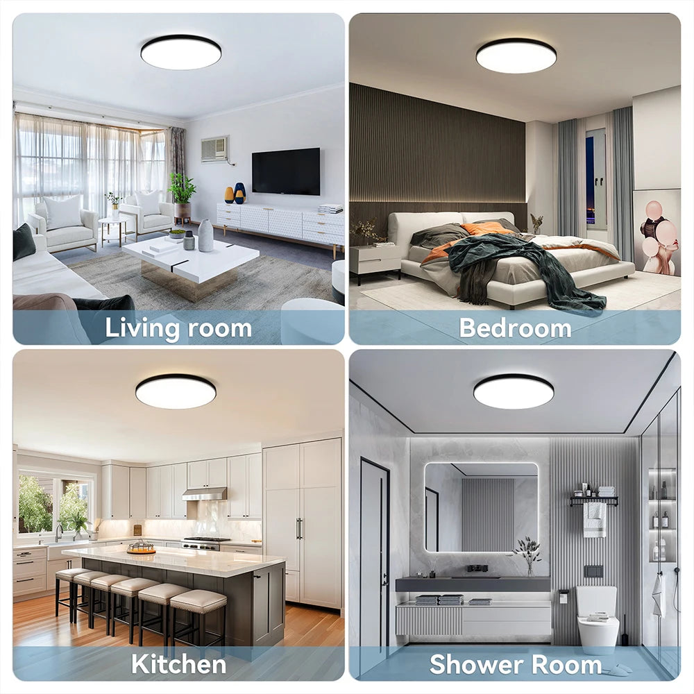 LED Deckenleuchte mit Fernbedienung – Dimmbar & RGB