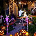 Halloween Solar LED Garden Stake Lights – Bat & Skeleton Designs