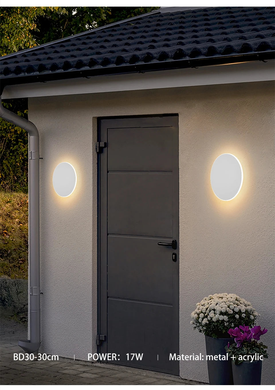 Nordijska okrugla LED zidna svjetiljka — Eclipse dizajn | AlohaHome