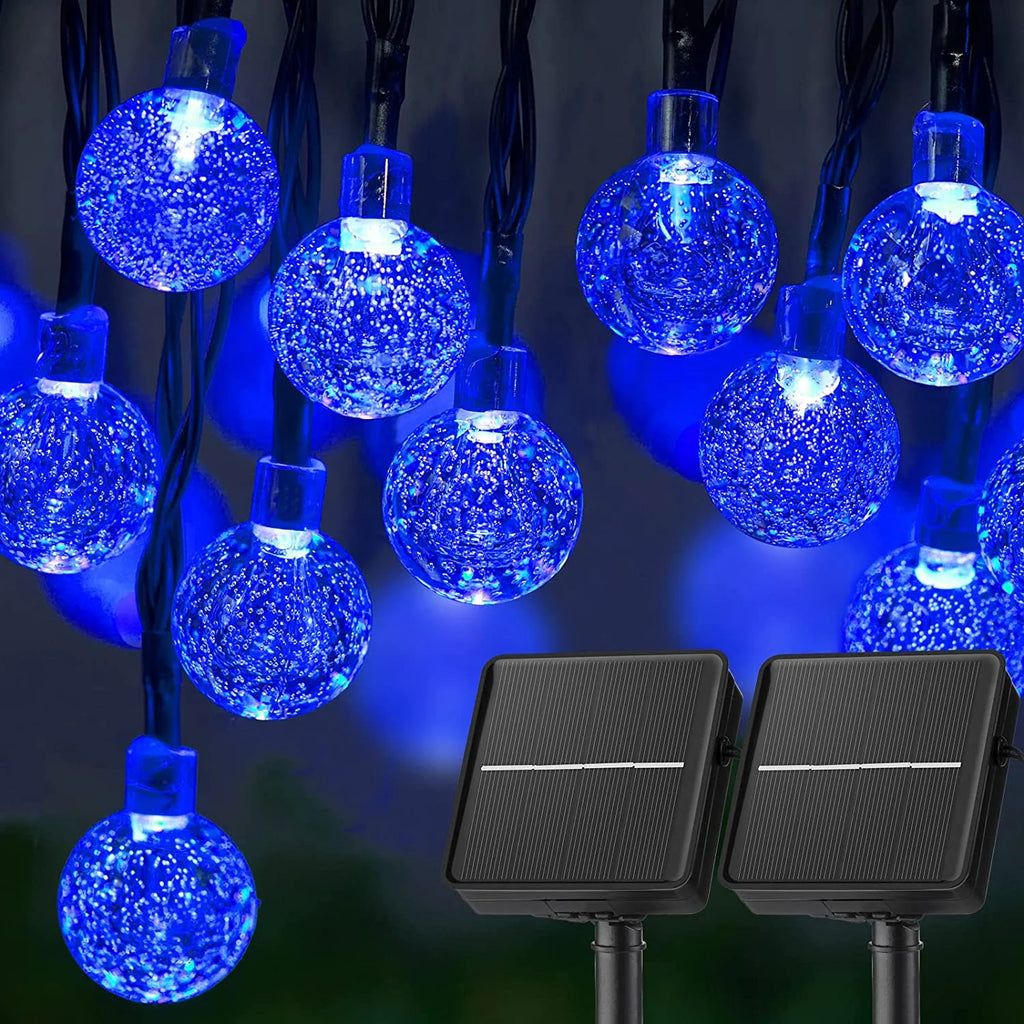 Solarne LED lampice u obliku kristalne kugle – vanjska vrtna i party rasvjeta