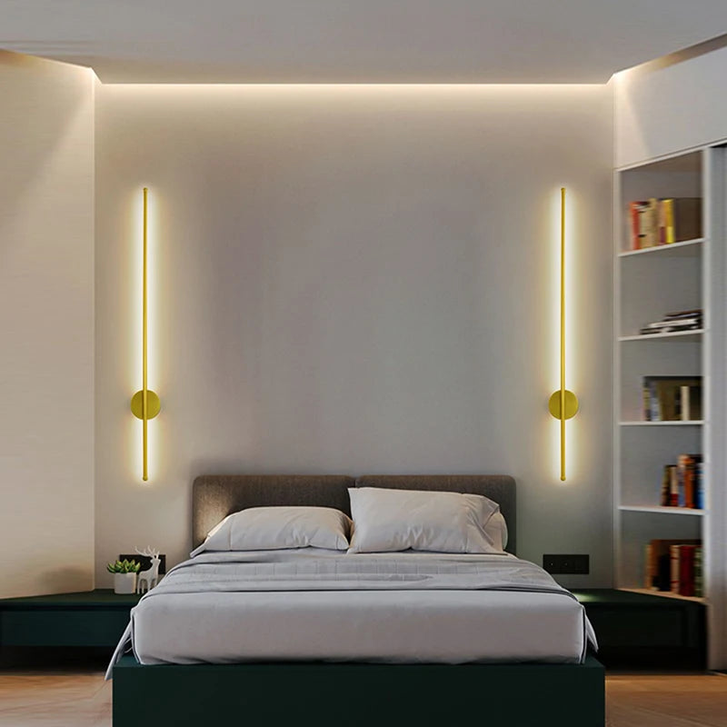 Modern LED Wall Sconce – Black or Gold, 5 Sizes, 4 Light Modes