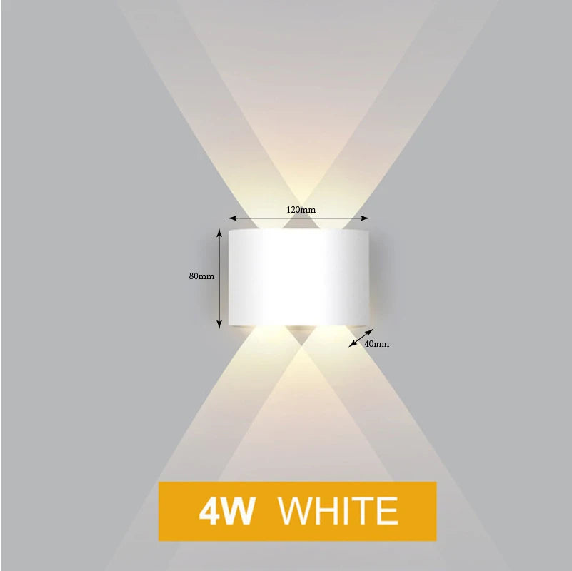 Aluminijska LED zidna svjetiljka | Gore i dolje | IP65 | 2W–12W