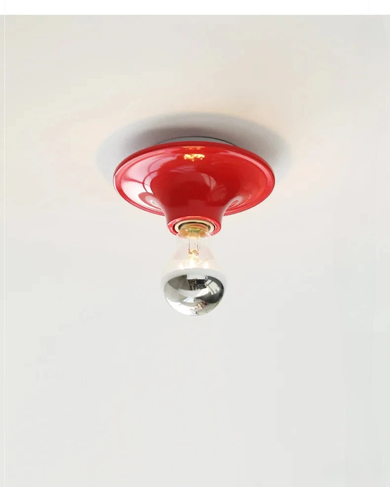 Nordic Retro Wall Lamp – 15cm Iron, 6 Colours | Bedroom & Hallway
