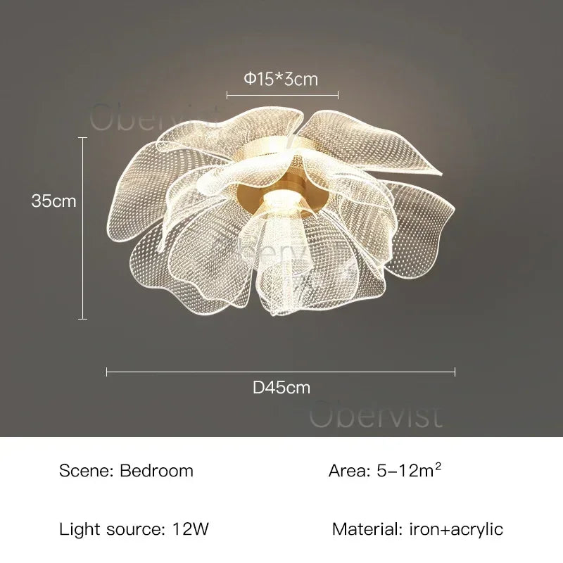 Luxury Flower Design LED Ceiling Light – 35, 45 or 55cm | Dimmable