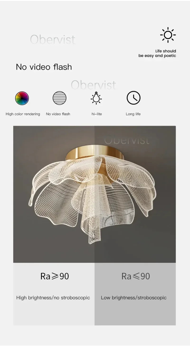 Luxury Flower Design LED Ceiling Light – 35, 45 or 55cm | Dimmable
