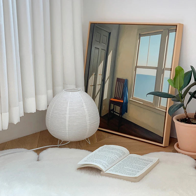 Wabi Sabi LED stolna svjetiljka – nordijski papirnati sjenilo | AlohaHome
