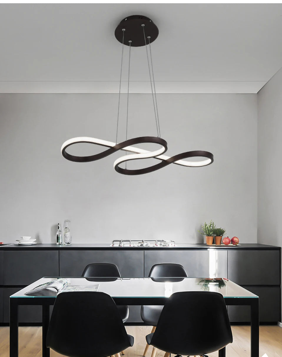 Modern LED Kitchen Island Pendant Light – Remote Dimmable