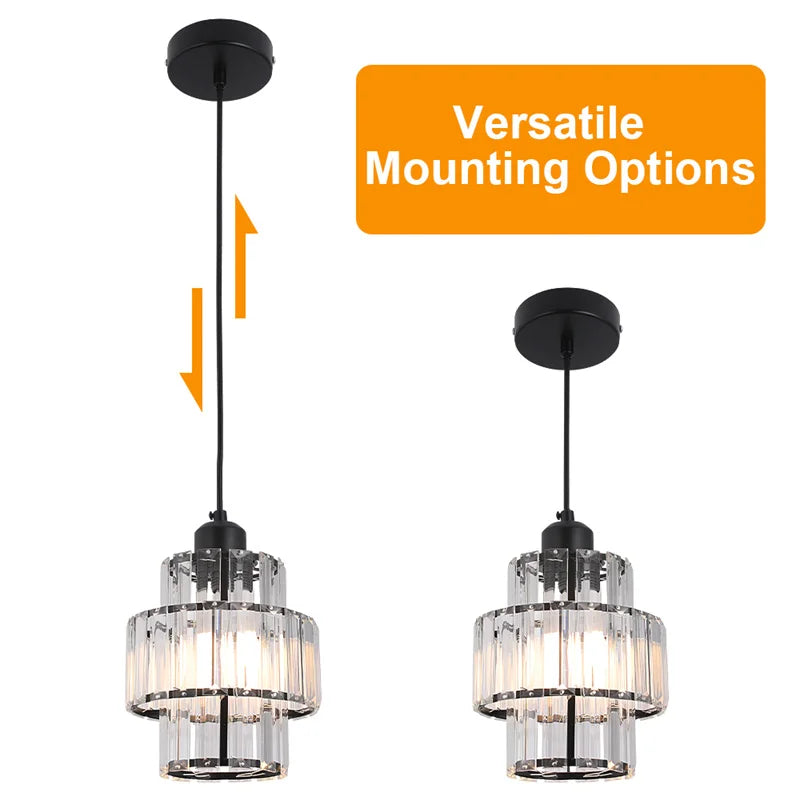 Creative Crystal LED Chandelier Pendant Lamp – E14 Hanging Light