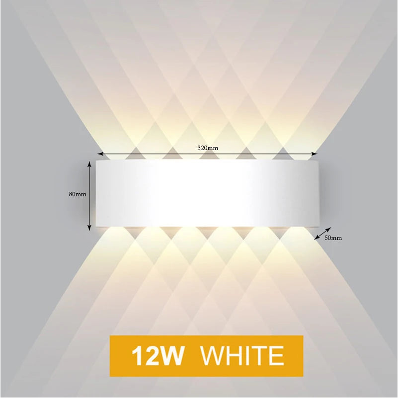 Aluminijska LED zidna svjetiljka | Gore i dolje | IP65 | 2W–12W