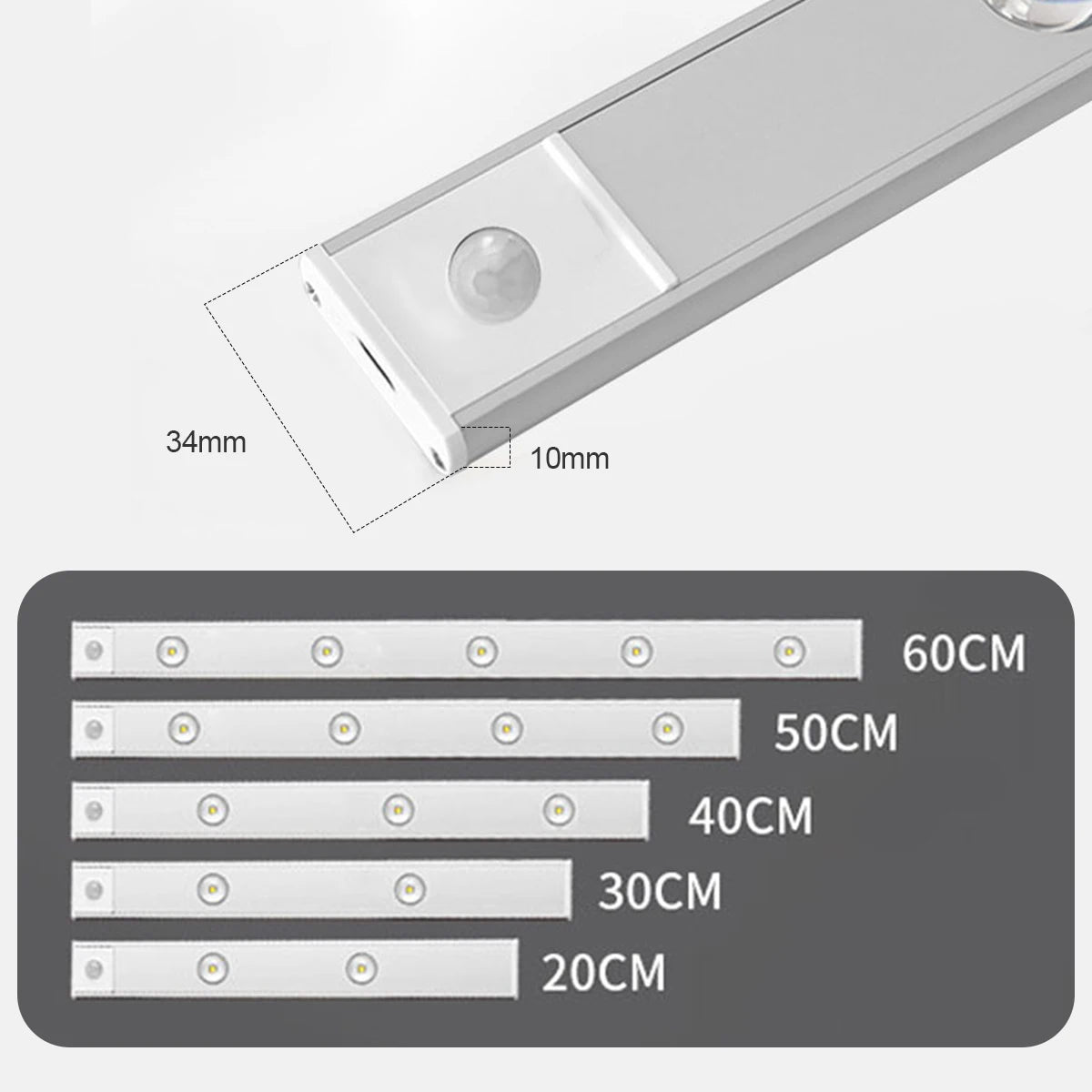 Ultra-Slim LED Motion Sensor Cabinet Light – USB Rechargeable