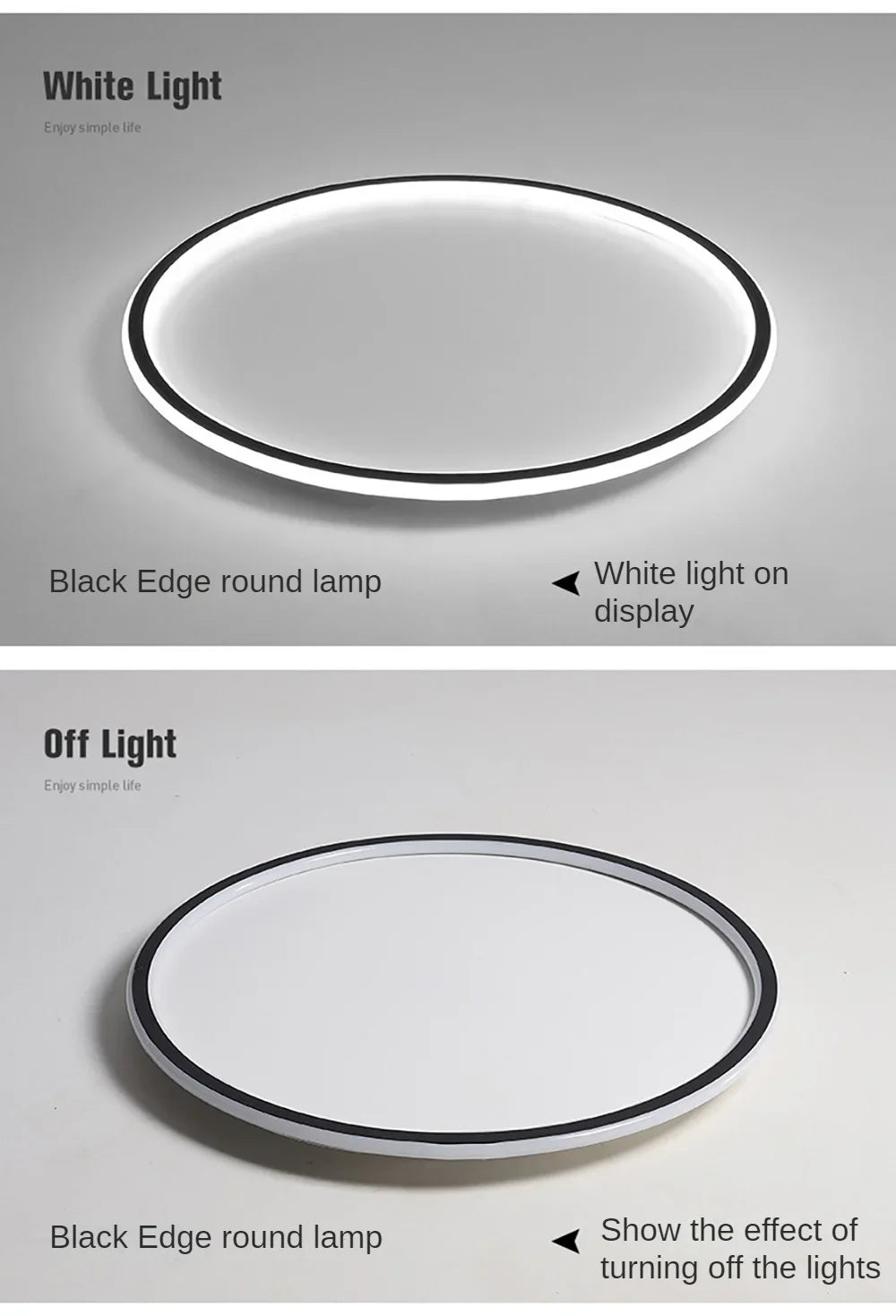 Nordic Minimalist LED Ceiling Light – Round, 20/30 cm, 3 Colors
