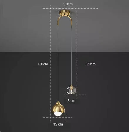 Nordic LED Crystal Ball Pendant Light – Modern Hanging Lamp