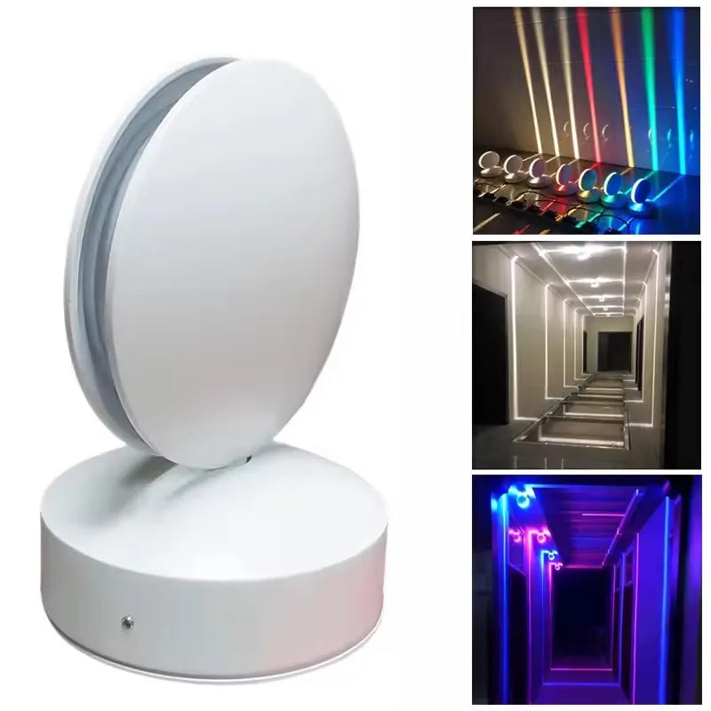 360° Rotating LED Wall & Ceiling Lamp – Warm & Cool White, Black & White