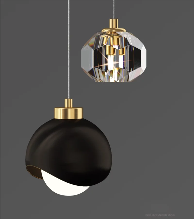 Nordic LED Crystal Ball Pendant Light – Modern Hanging Lamp