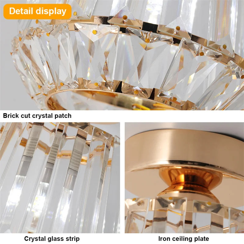 Creative Crystal LED Chandelier Pendant Lamp – E14 Hanging Light