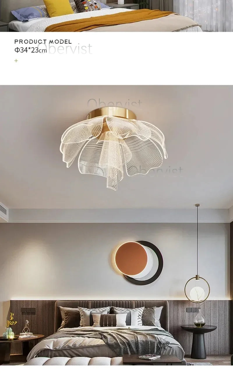 Luxury Flower Design LED Ceiling Light – 35, 45 or 55cm | Dimmable