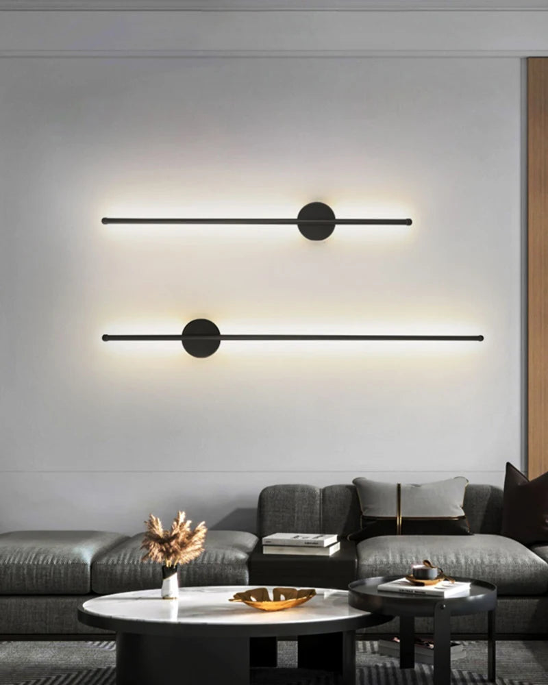 Modern LED Wall Sconce – Black or Gold, 5 Sizes, 4 Light Modes