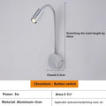 LED Gooseneck Wall Lamp – 360° Rotating Spotlight
