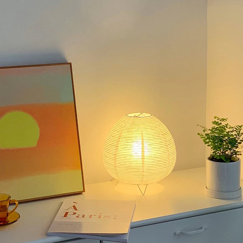 Wabi Sabi LED stolna svjetiljka – nordijski papirnati sjenilo | AlohaHome