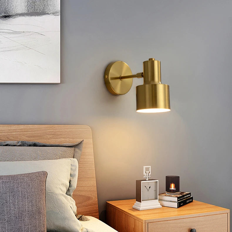 Nordic Gold Wall Sconce — Vintage Industrial Wall Light