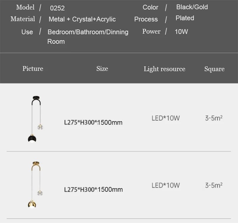 Nordic LED Crystal Ball Pendant Light – Modern Hanging Lamp