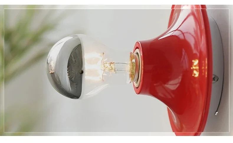 Nordic Retro Wall Lamp – 15cm Iron, 6 Colours | Bedroom & Hallway