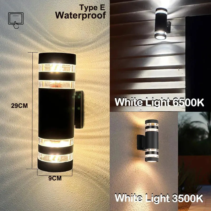 Wasserdichte LED-Wandleuchte – Austauschbare E27-Glühbirne